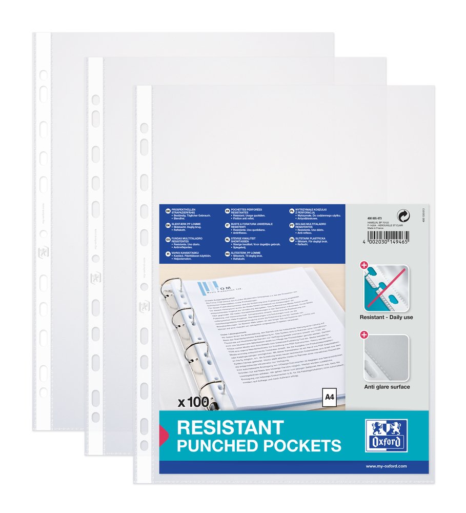 Oxford Fundas Para Documentos Din A4 0.09 Mm Transparente