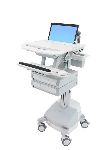 Ergotron Styleview Laptop-Wagen Sla-Antrieb 4 Schublade 3x1+1 Bis 43,9cm 17,3zoll 9,5kg.Anhebung 51cm 66ah Power System 2x33ah 12v