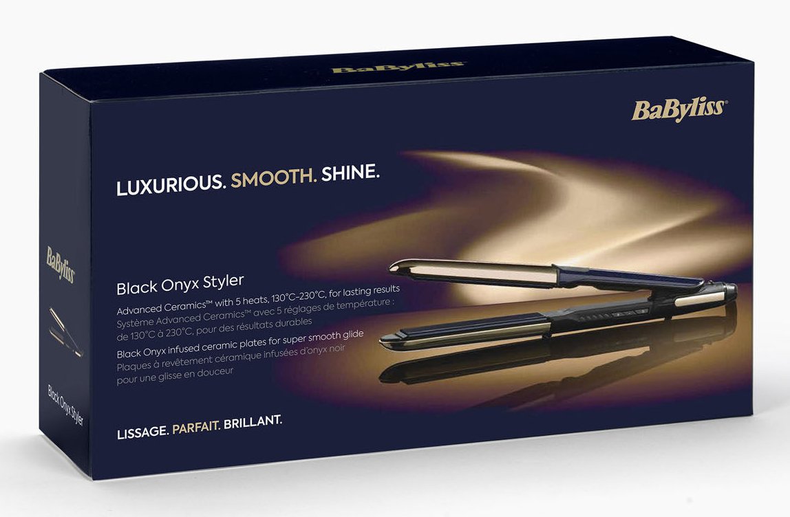 EAN 3030050192995 - BaByliss ST484E Utensilio de peinado Plancha de pelo Caliente Negro, Oro 3,3 m imagen 5