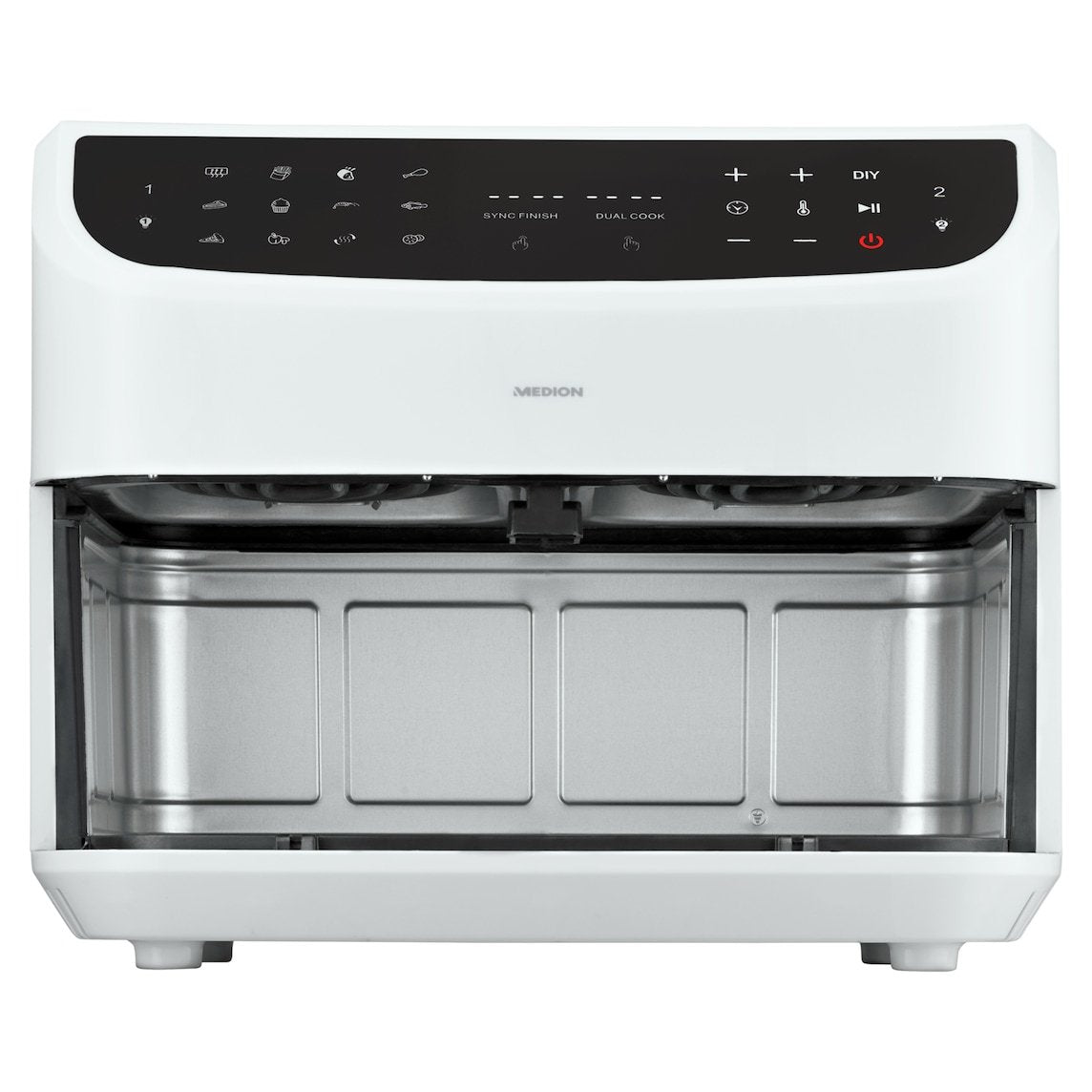 Freidora Medion Doppel Life P20 Md11760 Xxl (Blanco, 2.600 Watt, 2 Körbe Je 4,35 Liter) 50077283