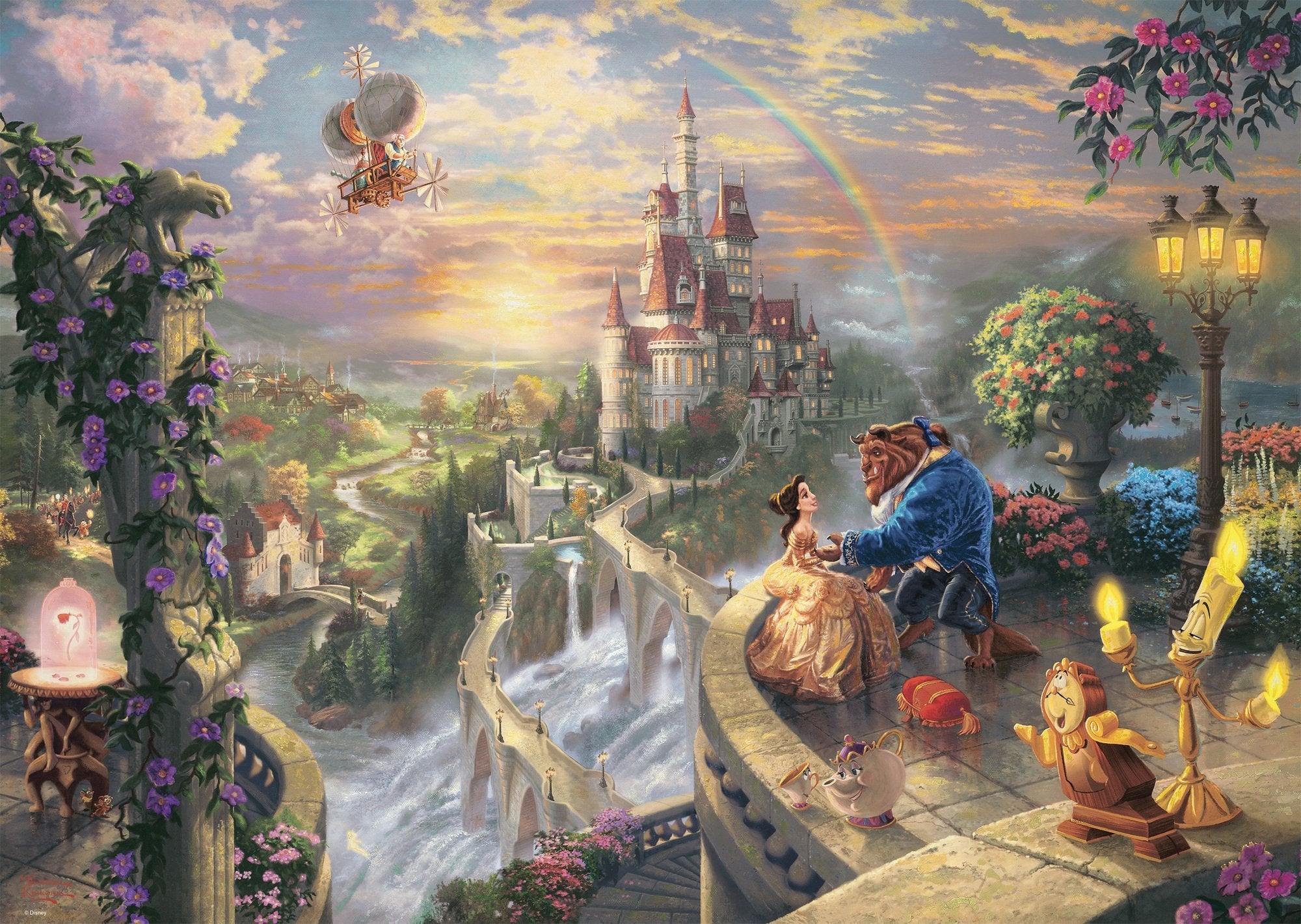 Puzzle Schmidt Spiele Thomas Kinkade Studios La Bella Y La Bestia 1000 Piezas