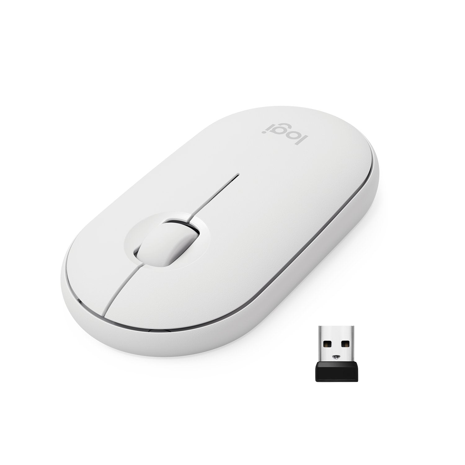 Logitech Pebble M350 Ratón Óptico Inalámbrico Blanco 910-005716
