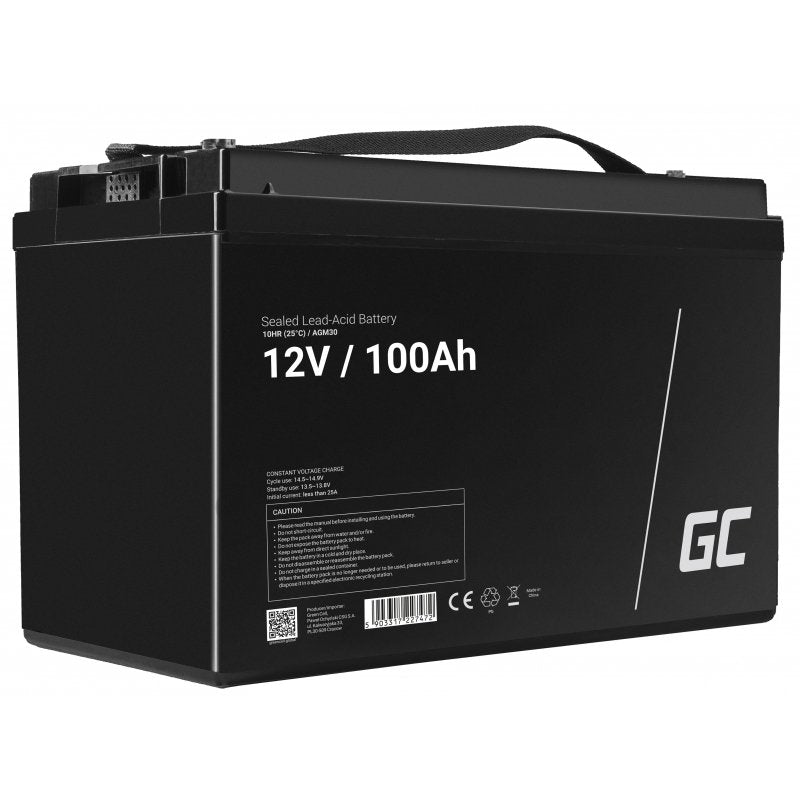 EAN 5903317227472 - Green Cell AGM30 batería de vehículos Sealed Lead Acid (VRLA) 100 Ah 12 V Barcos/recreativo imagen 1