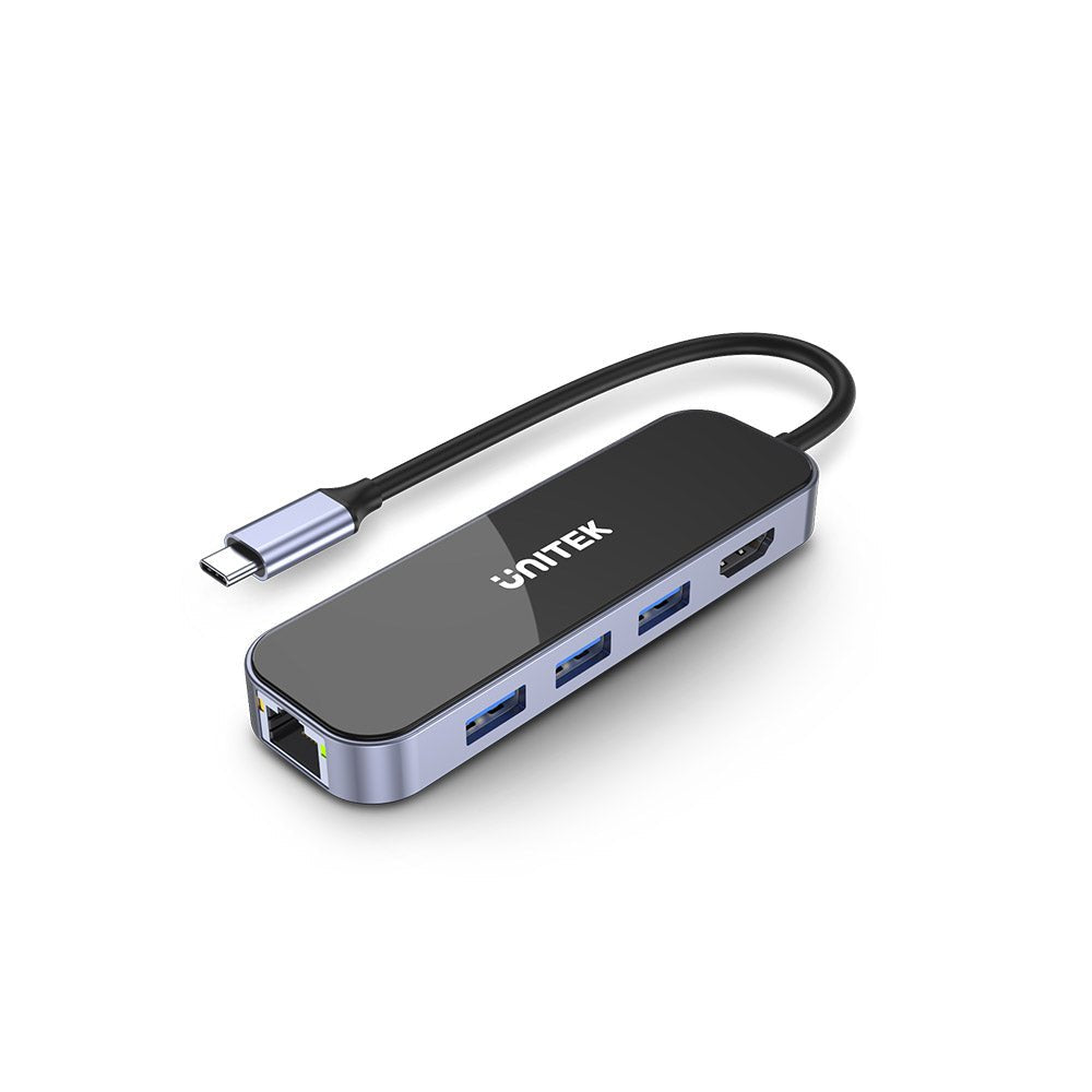 EAN 4894160048097 - UNITEK uHUB H6 Alámbrico USB 3.2 Gen 1 (3.1 Gen 1) Type-C Negro, Gris imagen 1