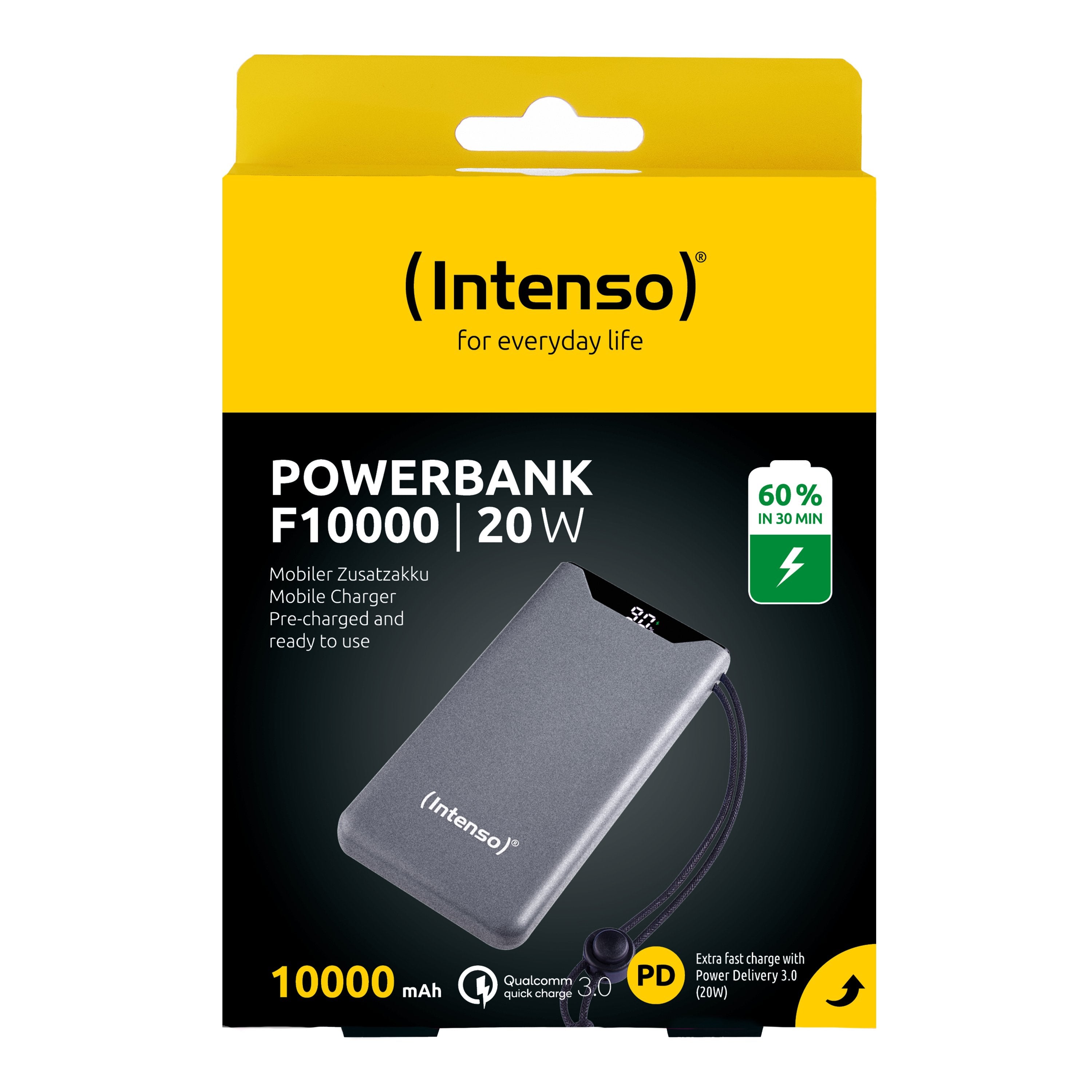 EAN 4034303034192 - Intenso 7332034 batería externa Polímero de litio 10000 mAh Gris imagen 2