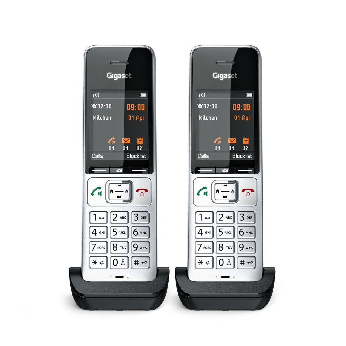 EAN 4250366866079 - Gigaset COMFORT 500HX duo Teléfono DECT/analógico Identificador de llamadas Negro, Plata imagen 9