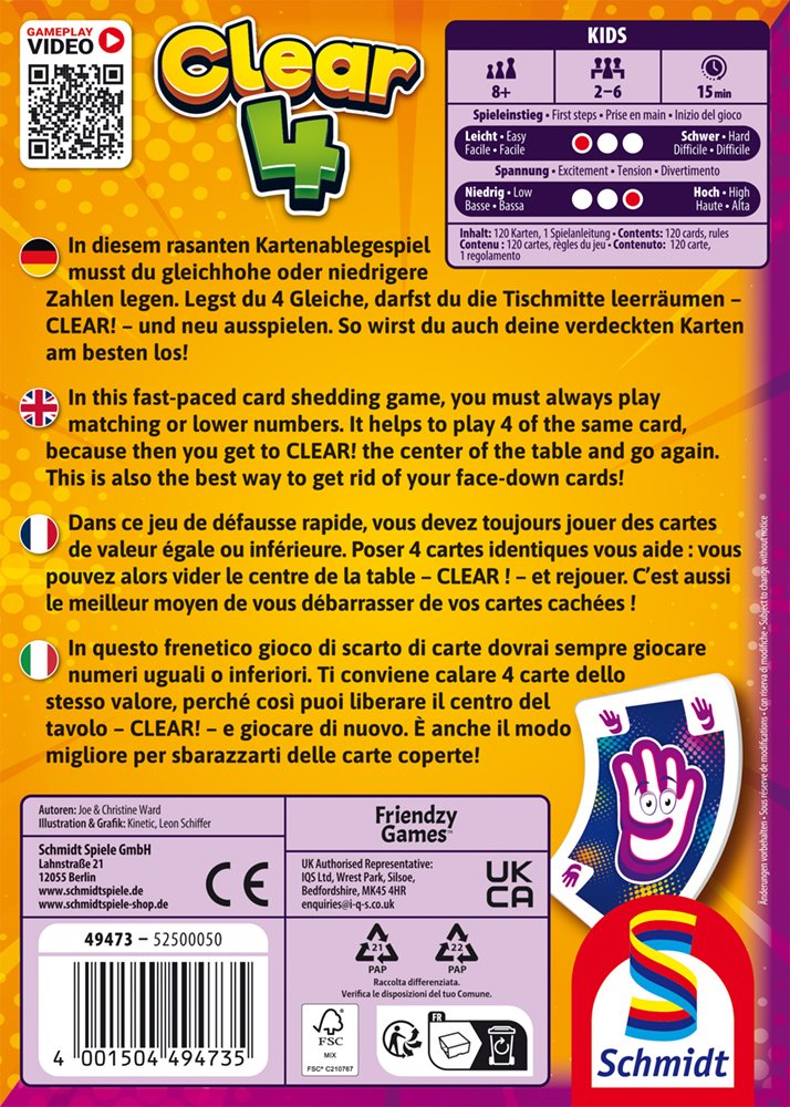 Schmidt Spiele Clear 4 49473