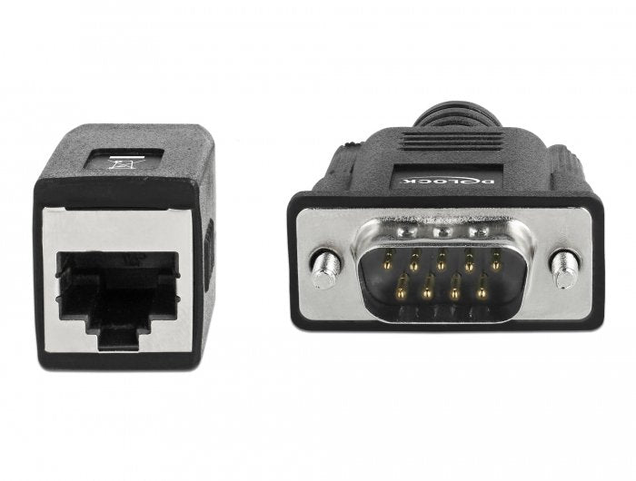 Delock Seriell Rs-232 422 485 Adapter Db9 Stecker Zu Rj45 Buchse