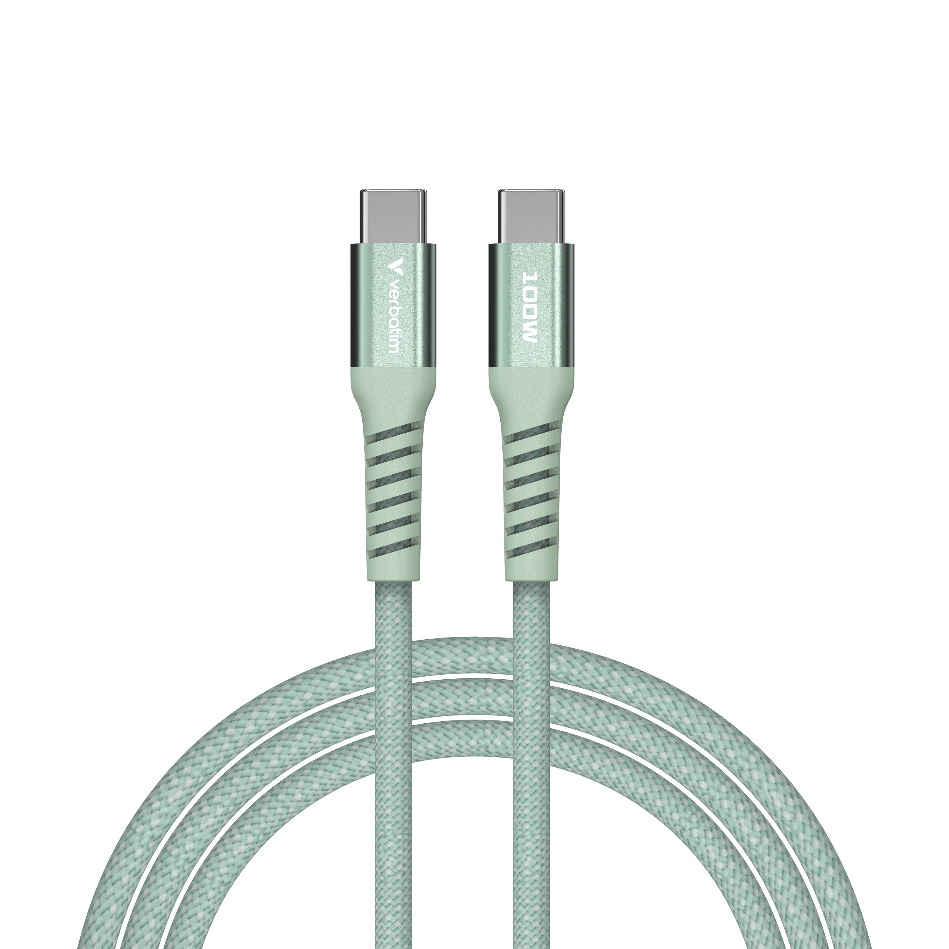 Verbatim Sync&Charge 100w 120cm Usb-C/Usb-C Magnetic Grün 31855