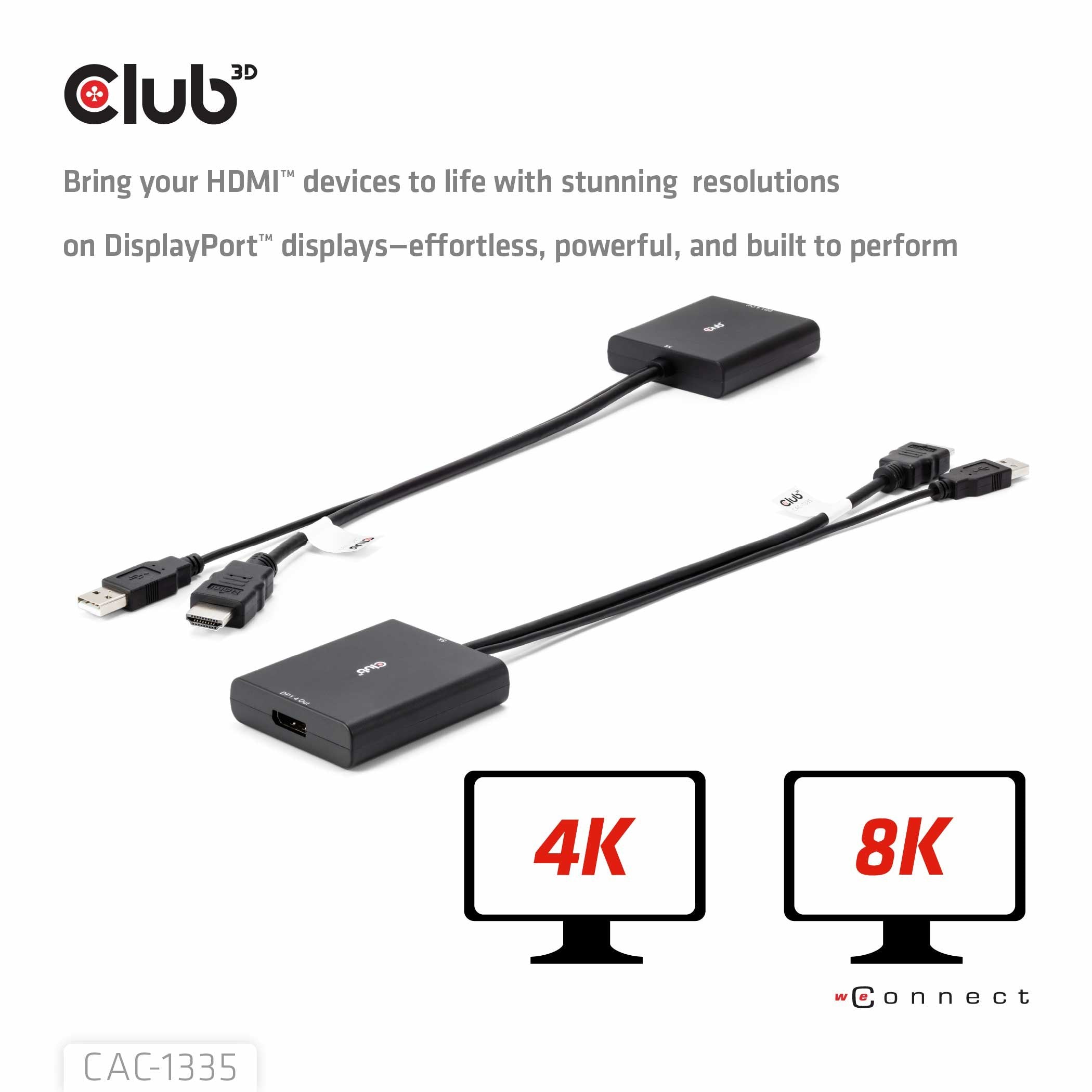 EAN 8719214472498 - CLUB3D CAC-1335 adaptador de cable de vídeo 1 m HDMI + USB DisplayPort imagen 23