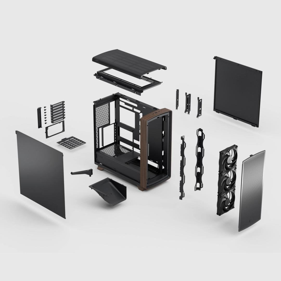Caja Pc Fractal Design Summit Negro Solid (Negro Madera) Fd-C-Sum1a-03