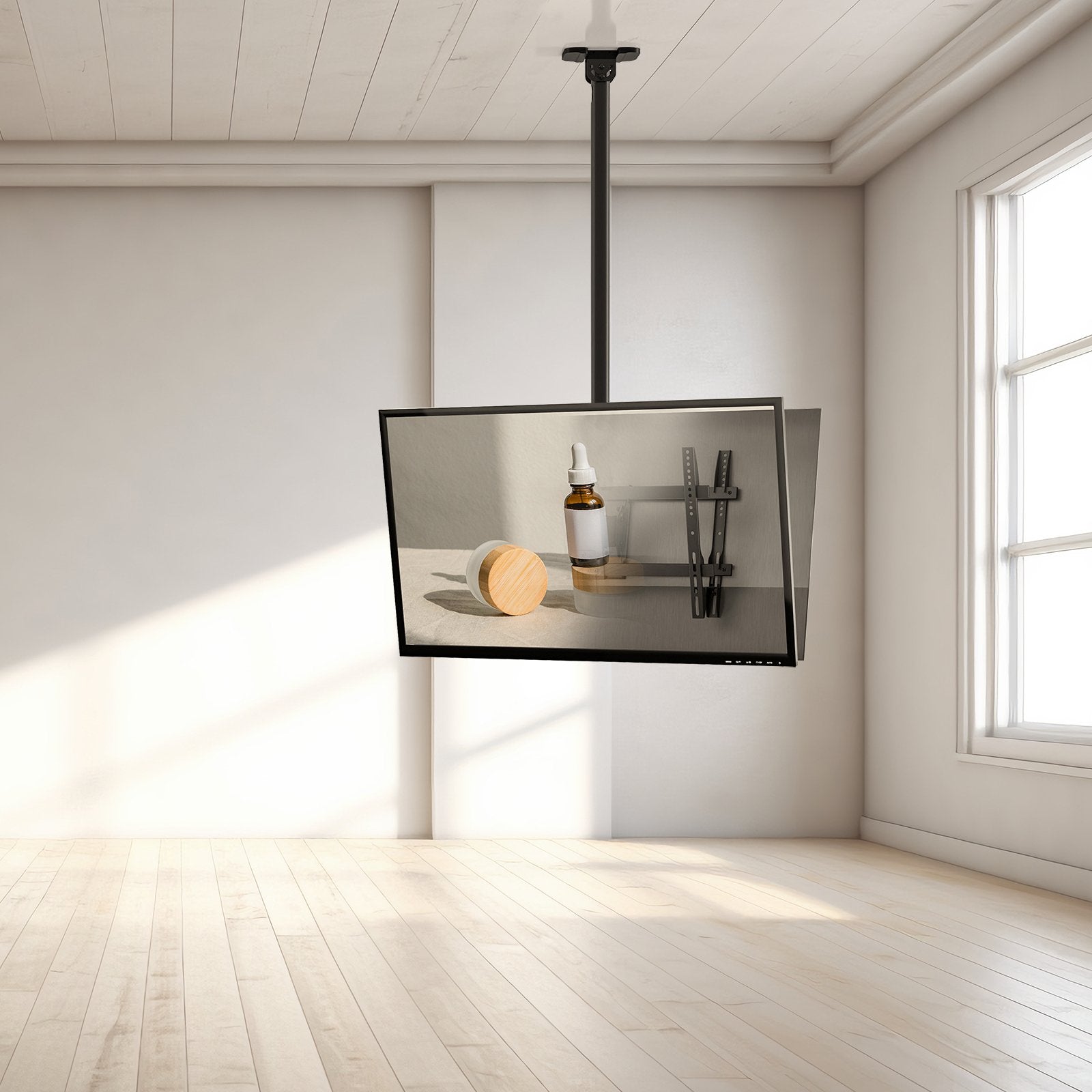 Soporte Techo 2 Pantallas 43-86" Xl Negro