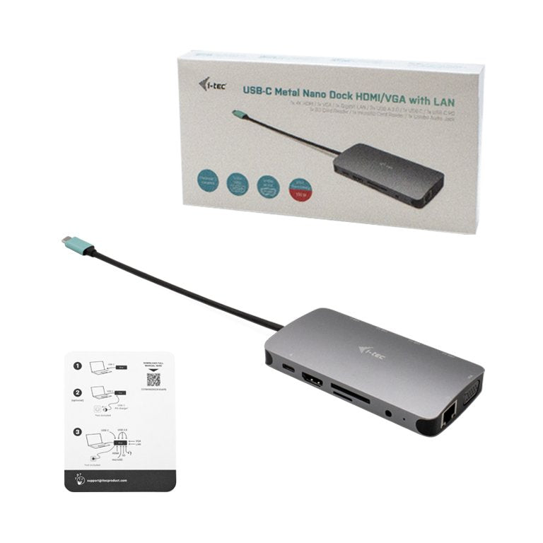 EAN 8595611707131 - i-tec Metal C31NANOVGA100 base para portátil y replicador de puertos Alámbrico USB 3.2 Gen 1 (3.1 Gen 1) imagen 5