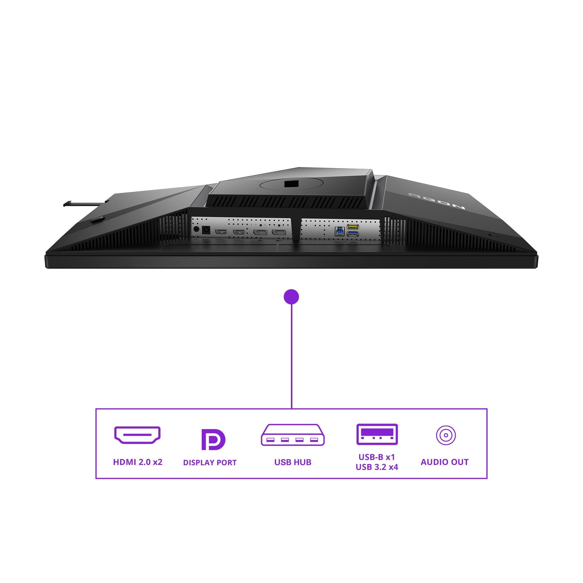 Monitor Aoc Ag276fk 27 "Negro (Matt)/Gris Oscuro, Fullhd, Fast-Ips, Usb Hub, Adaptive-Sync, Panel De 520hz Ag276fk