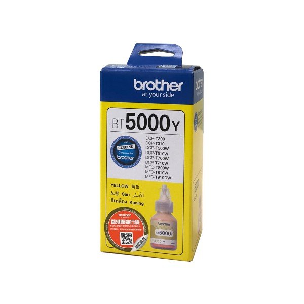 Tinta Original Brother Bt5000y Amarilla | 5000pgs | Dcpt300/Dcpt500w/Dcpt700w/Mfct800w