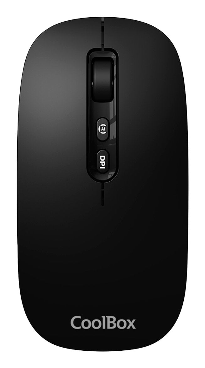 Coolbox Ratón W02-Ia Inalámbrico Rf+Bt Negro