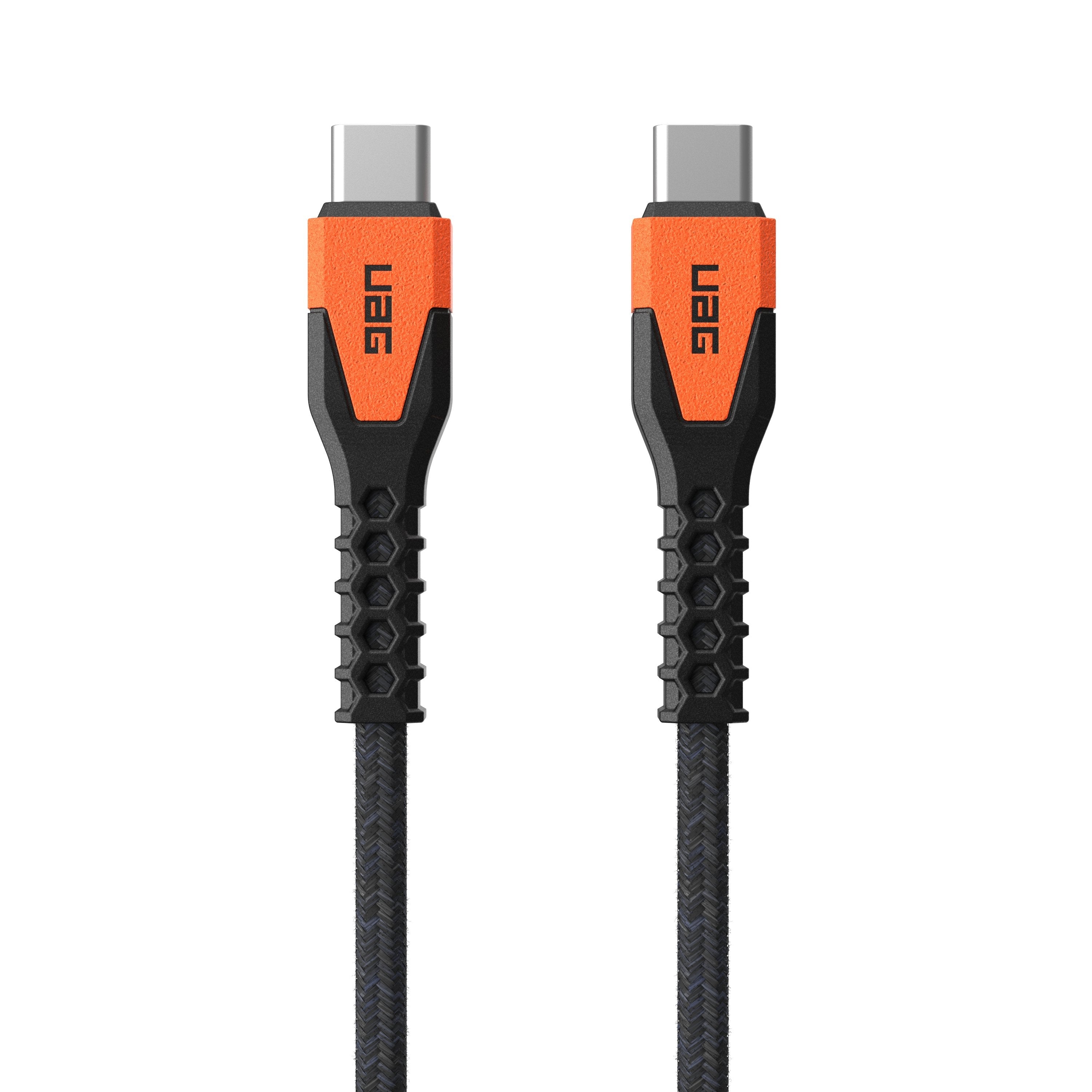 Urban Armor Gear Kevlar Cable Usb 1,5 M Usb 2.0 Usb C Negro, Naranja