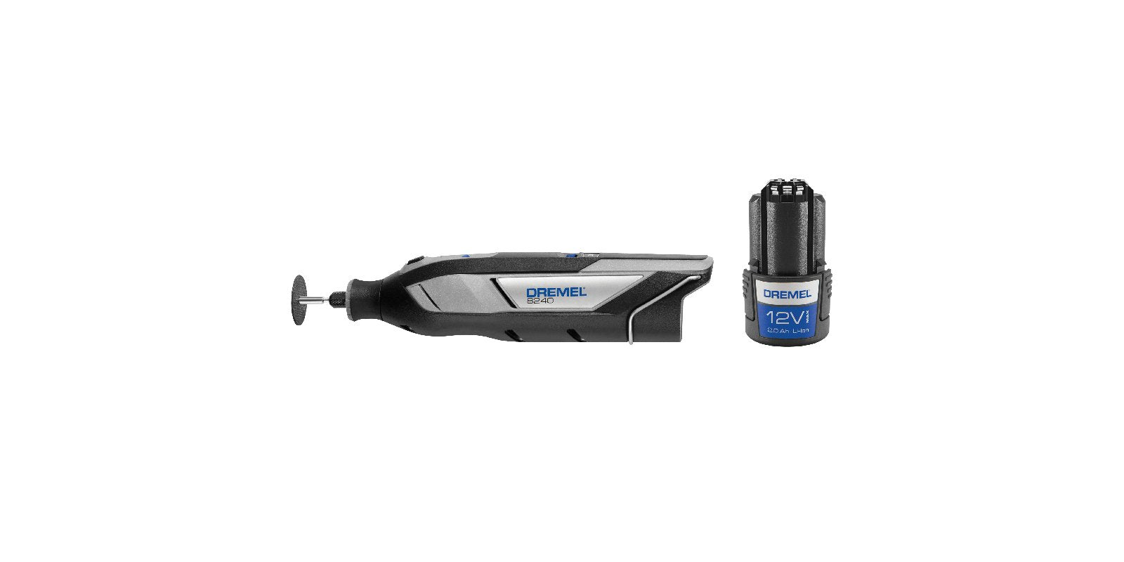 Herramienta Multifuncional Inalámbrica Dremel 8240-5/65, 12 Voltios (Negro/Gris, Batería Li-Ion 2ah, Accesorios De 65 Piezas, Maletín De Aluminio)
