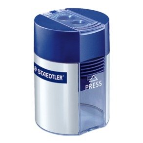 Sacapuntas Manual Azul, Plata Redondo Doble Staedtler