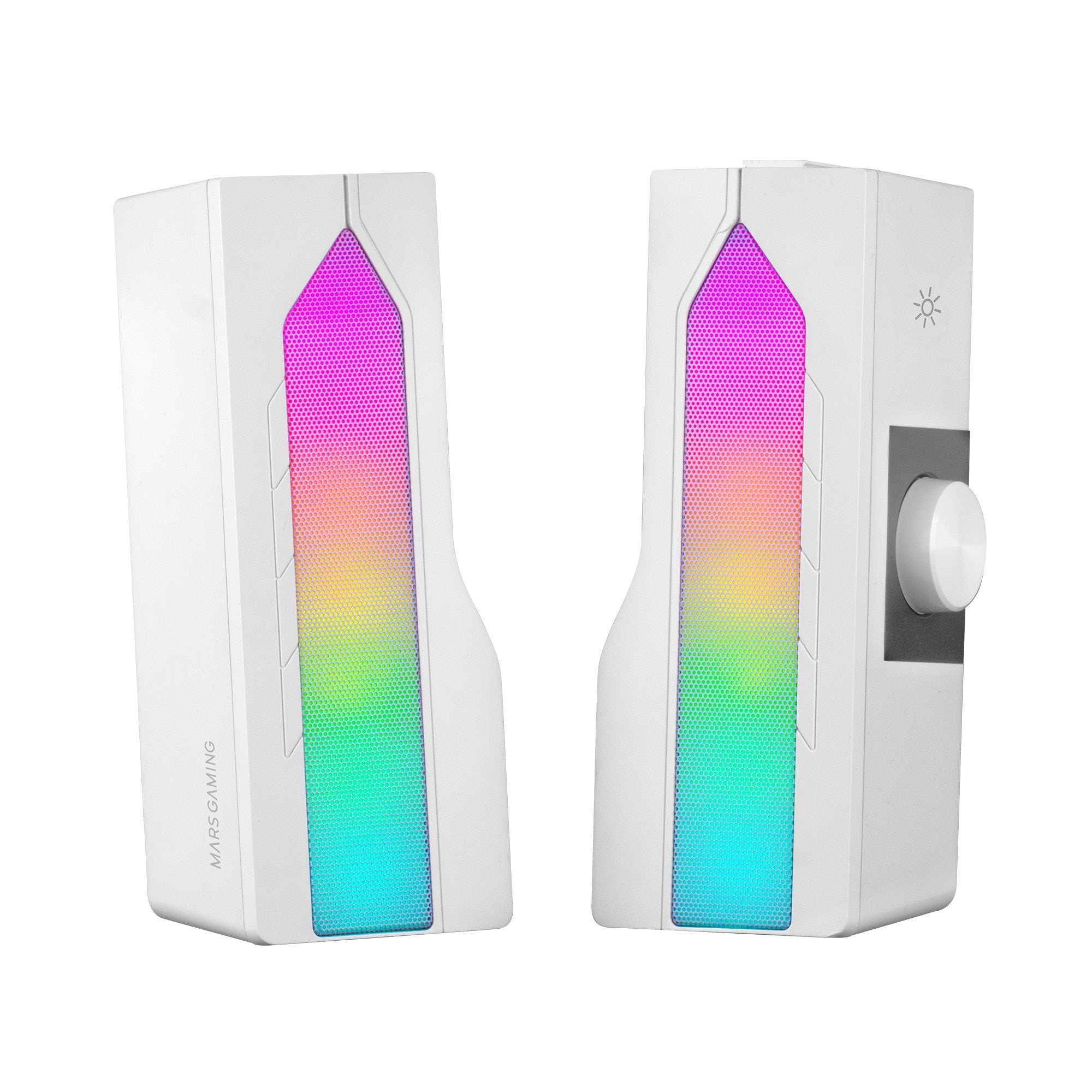 Altavoces Barra De Sonido Con Bluetooth Mars Gaming Msduo 15w 2.0 Blancos