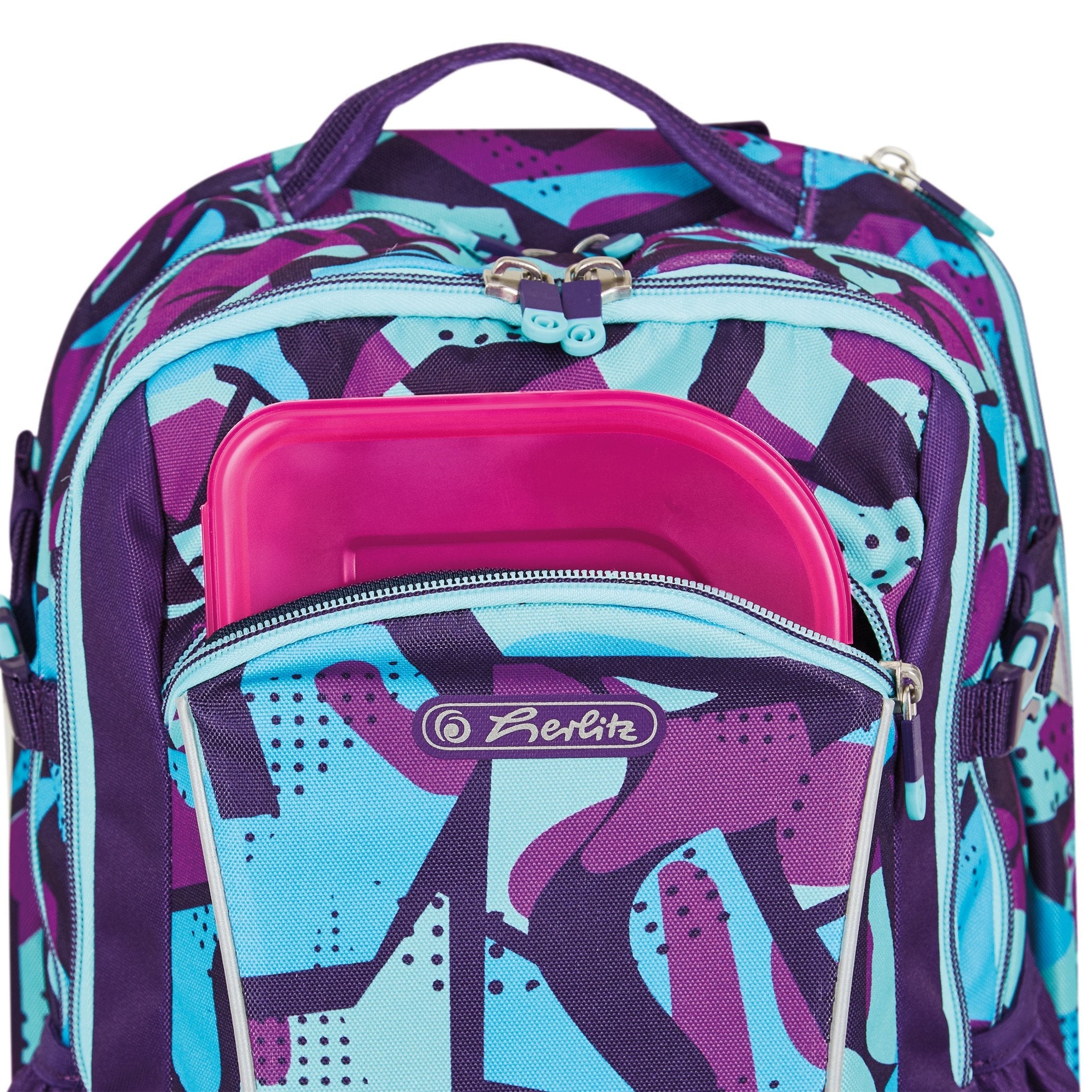Herlitz Ultimate Camopurple Mochila Escolar Azul, Púrpura Poliéster