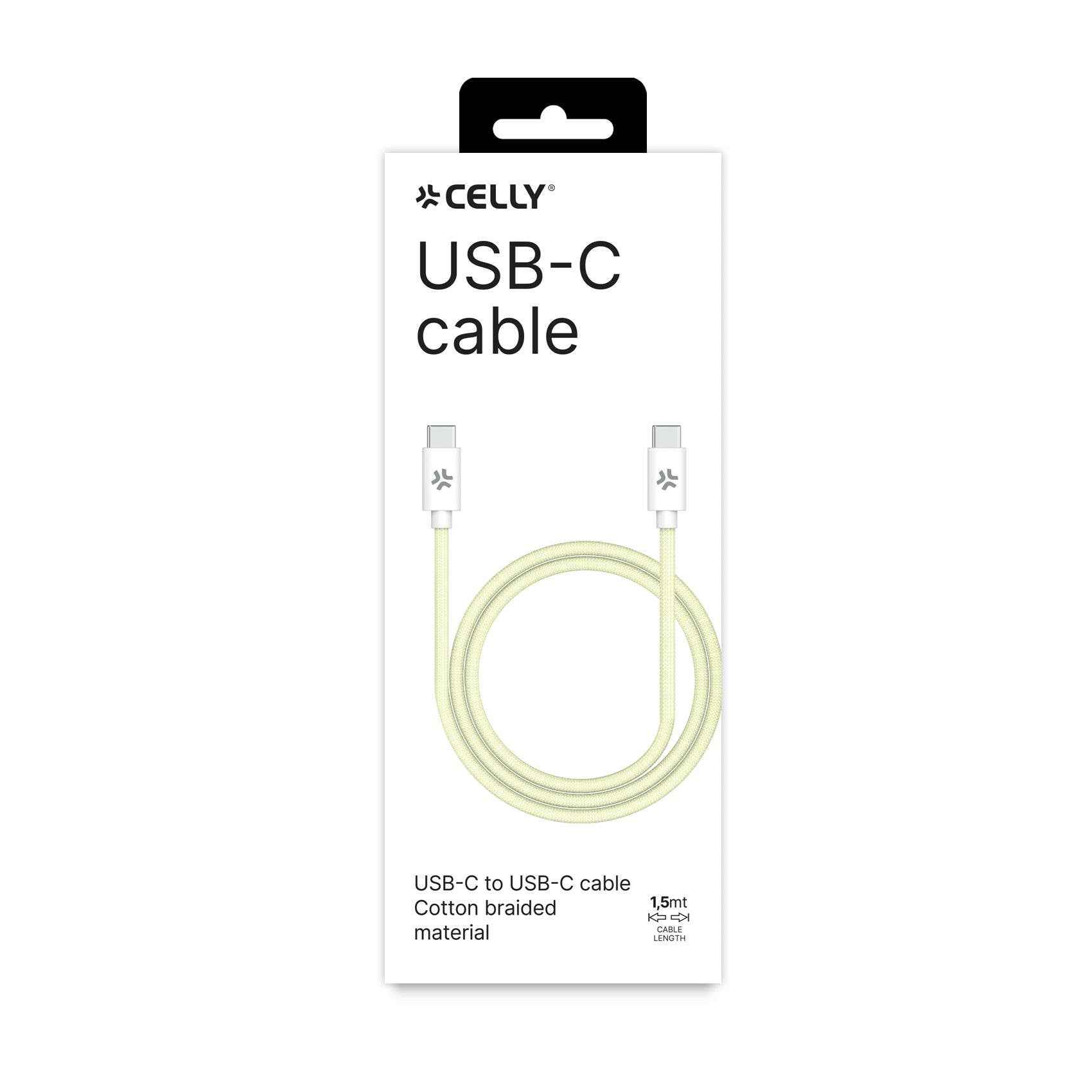 Cable Usbc A Usbc 1.5m Yl Cotton
