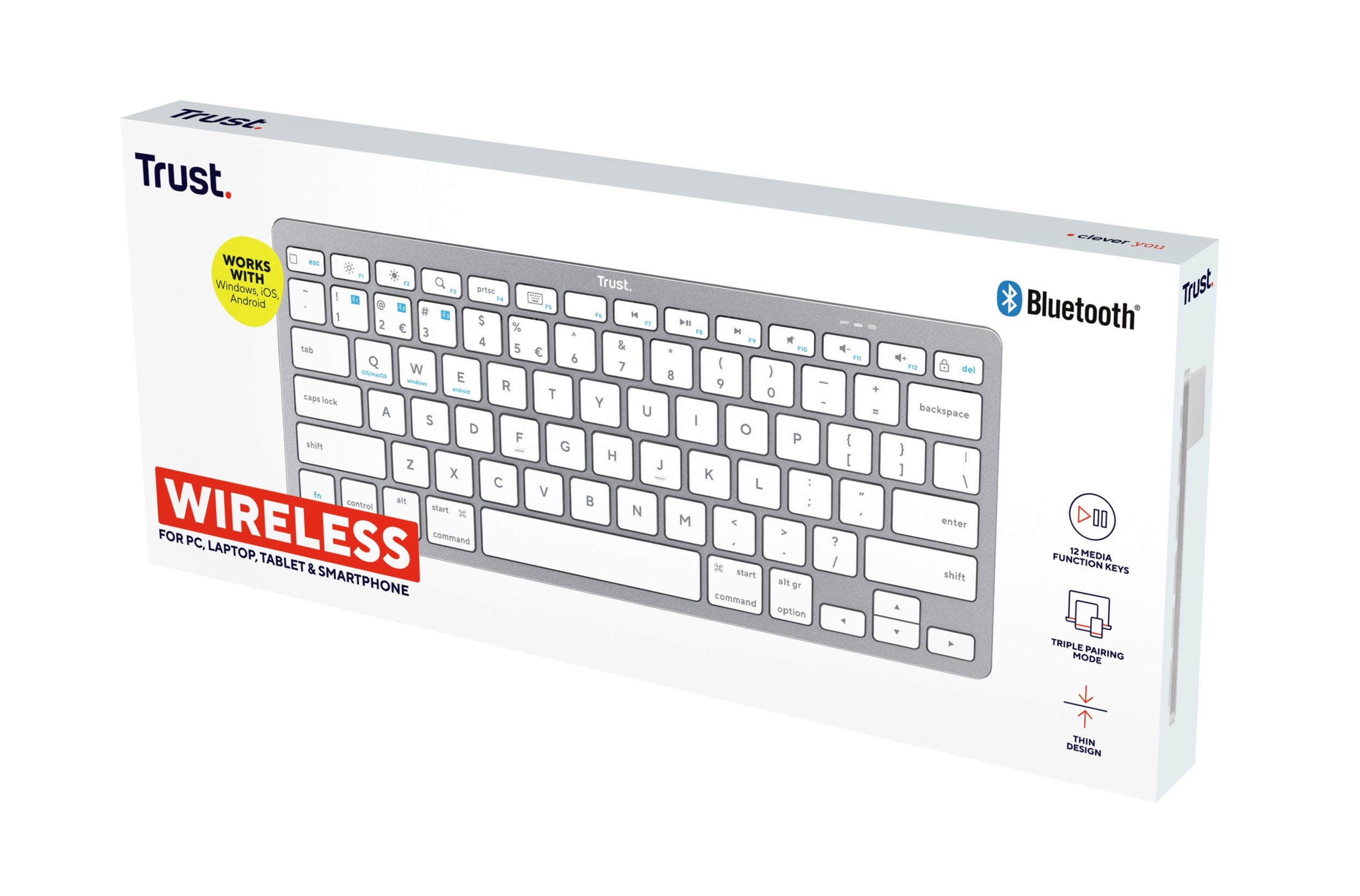 EAN 8713439246513 - Trust 24651 teclado Universal Bluetooth QWERTY Inglés de EE. UU. Plata imagen 4