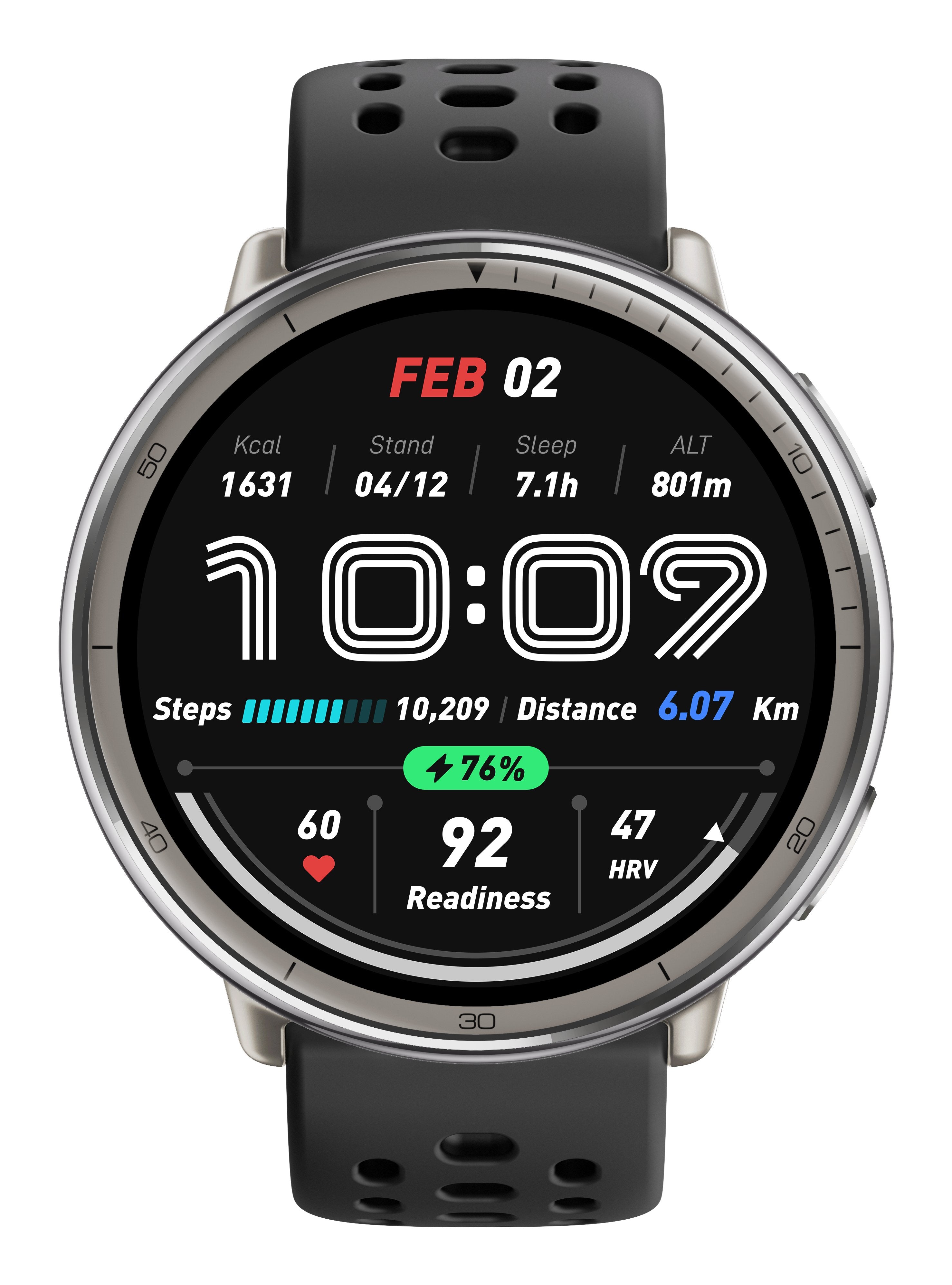 EAN 6970100377712 - Amazfit Active 2 3,35 cm (1.32") AMOLED 44 mm Digital 466 x 466 Pixeles Pantalla táctil Plata GPS (satéli imagen 1