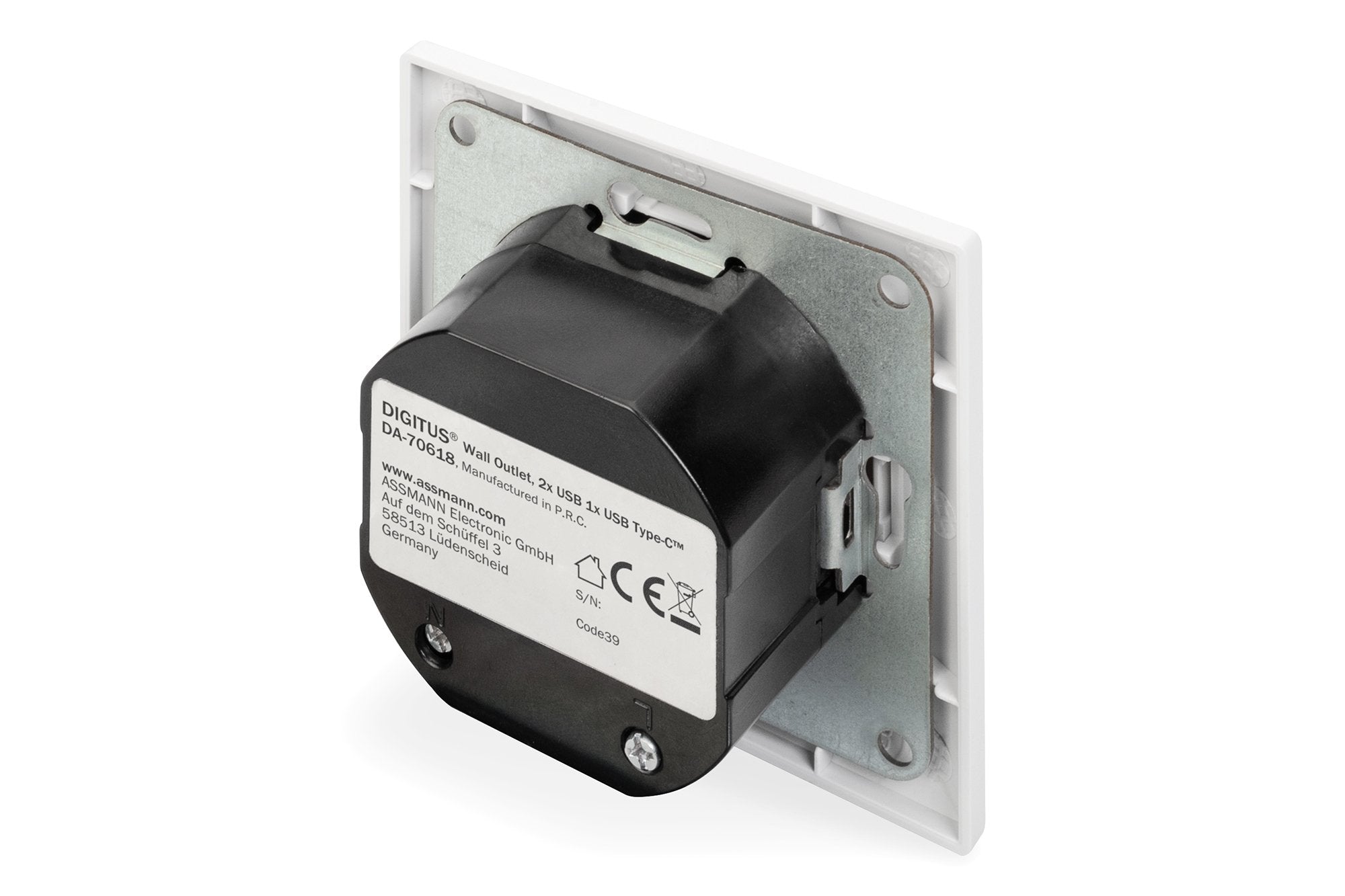 EAN 4016032459842 - Digitus DA-70618 toma de corriente 2 x USB A + 1 x USB C Blanco imagen 4