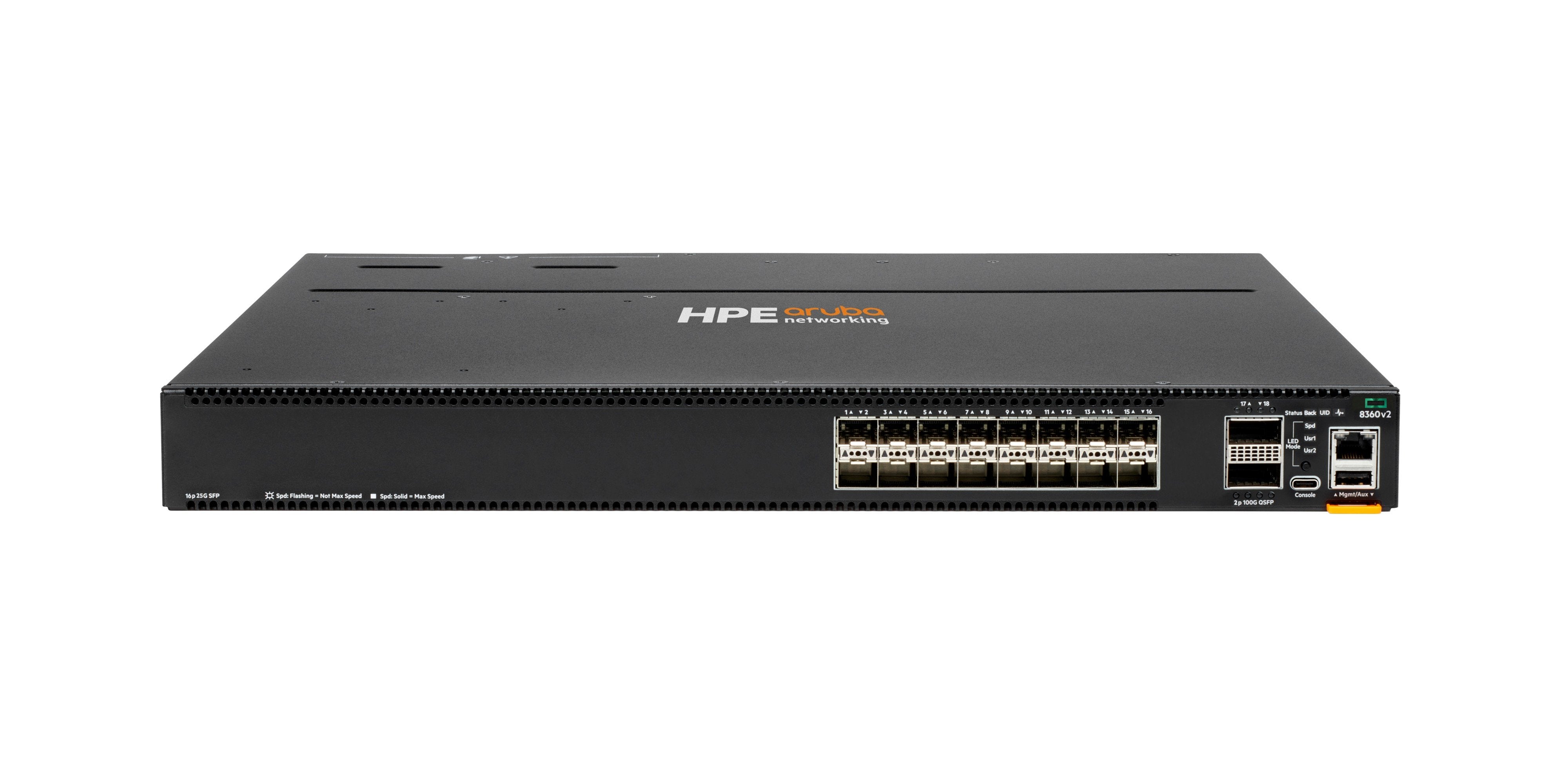 EAN 190017590462 - HPE Aruba Networking CX 8360-16Y2C v2 16p 25G SFP/SFP+/SFP28 2p 100G QSFP+/28 FB 3 Fans 2 AC Bdl imagen 1