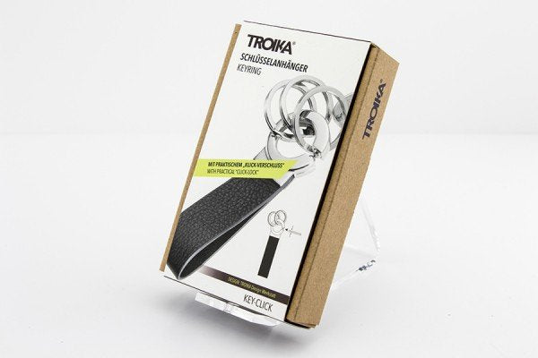 EAN 4024023115950 - TROIKA KR8-02/LE llavero y llavero tipo cartera Anilla de llavero Negro, Plata imagen 8