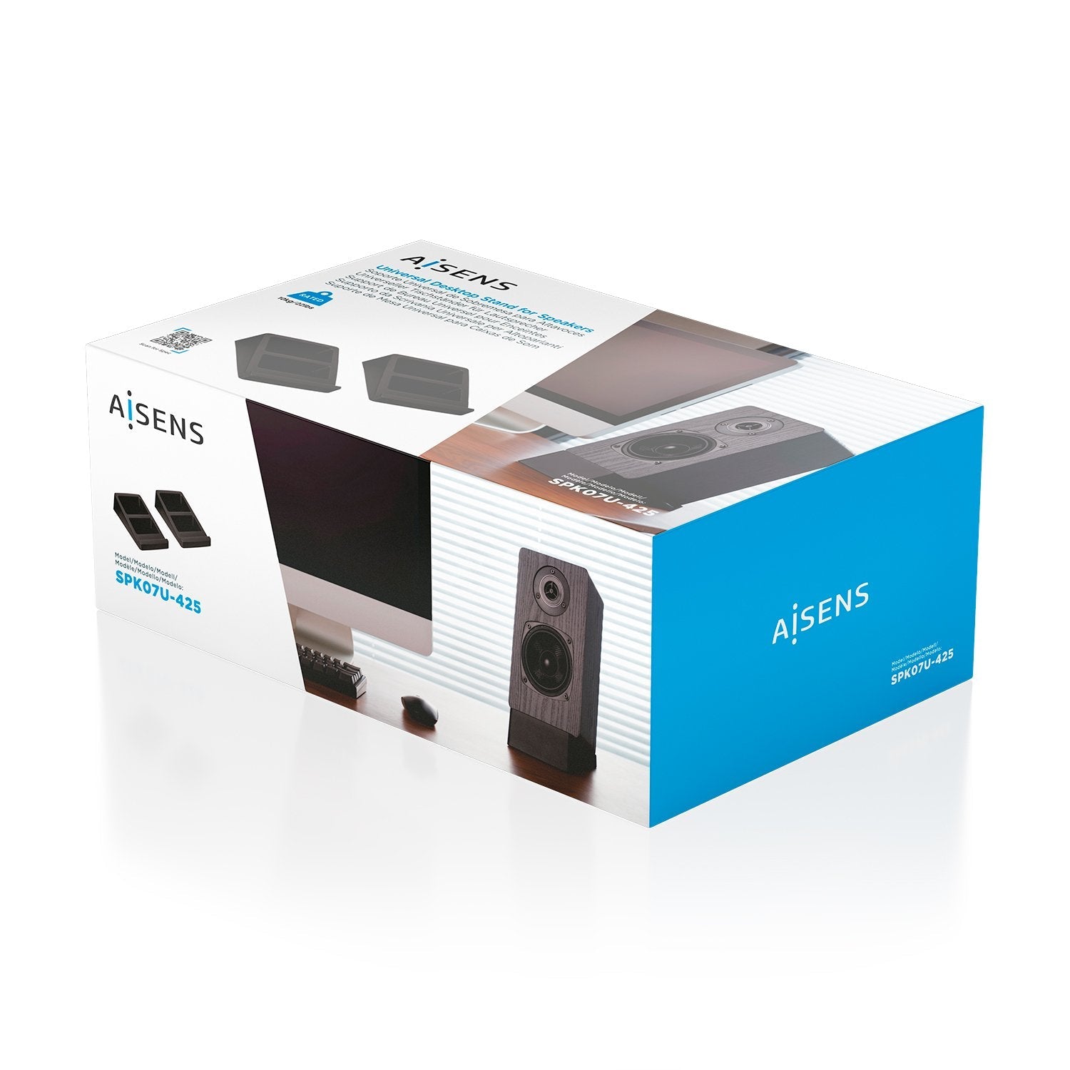 Aisens Soporte Universal De Sobremesa Para Altavoces, Negro