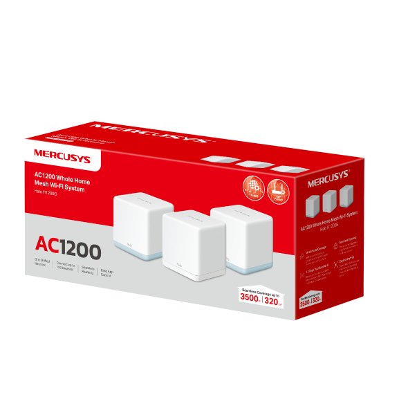 Tp-Link Mercusys Halo H1200g(3-Pack) Ac1200 Mesh-System Wi-Fi