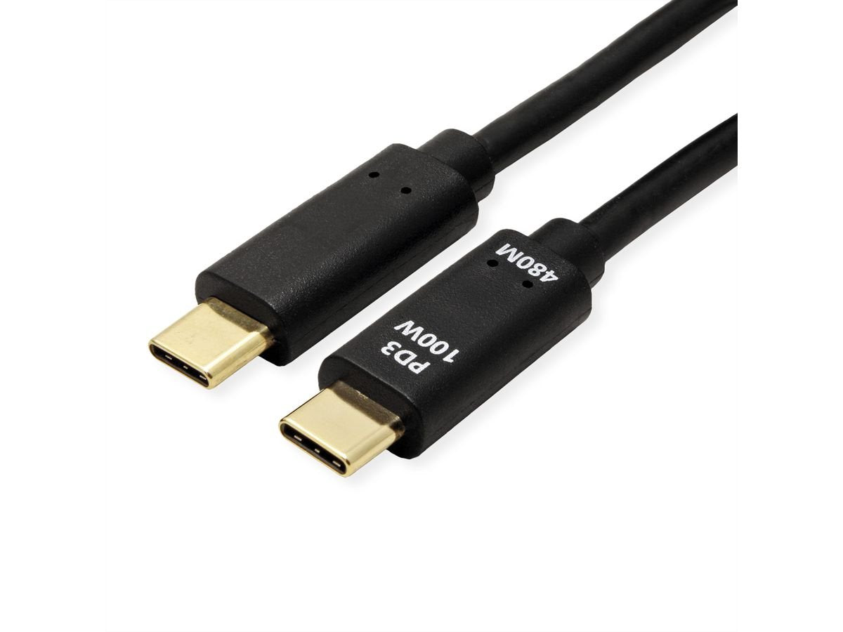 EAN 7630049624955 - VALUE 11.99.8310 cable USB USB 2.0 3 m USB C Negro imagen 1