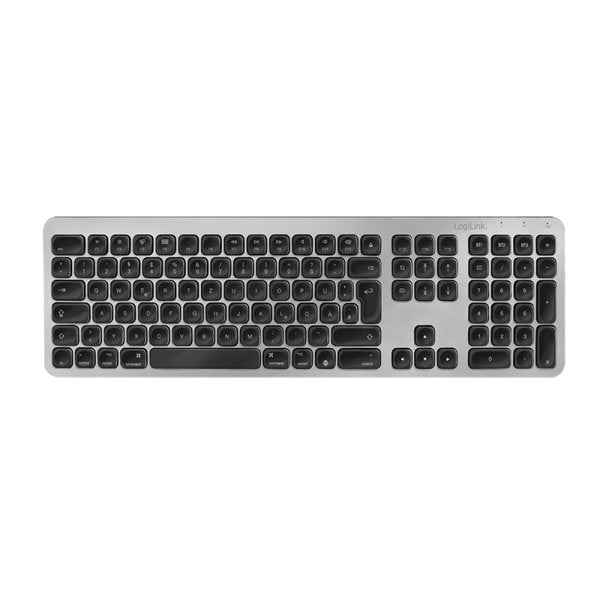 Teclado Aleman Logilink Id0206 Bluetooth Gris
