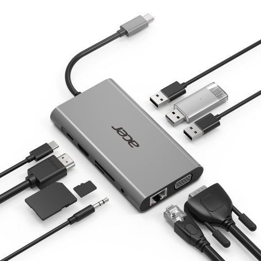 EAN 4712842944553 - Acer HP.DSCAB.002 base para portátil y replicador de puertos USB 3.2 Gen 1 (3.1 Gen 1) Type-C Plata imagen 1