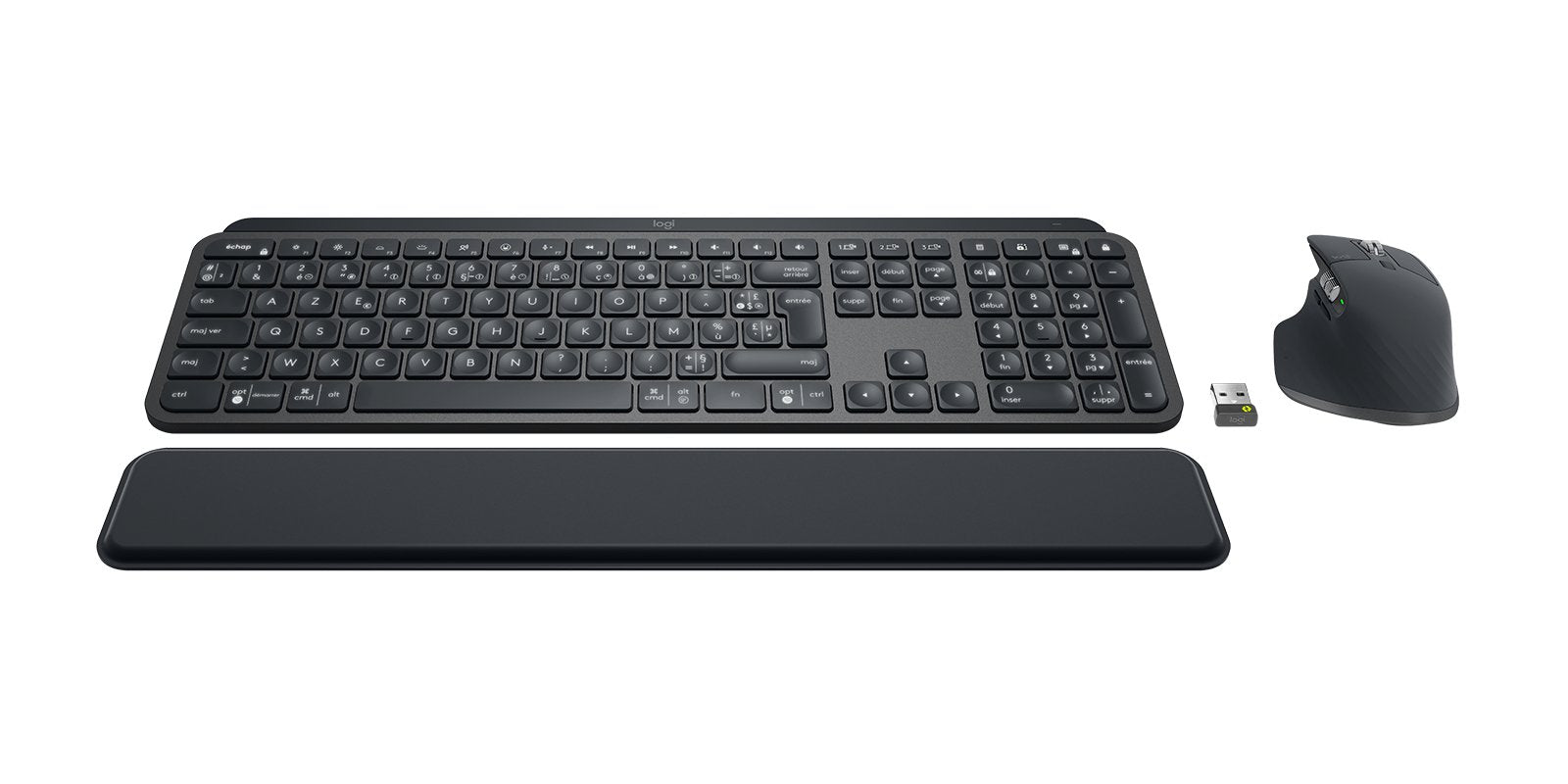 Teclado Francés Logitech Mx Keys For Business Bluetooth Azerty Grafito