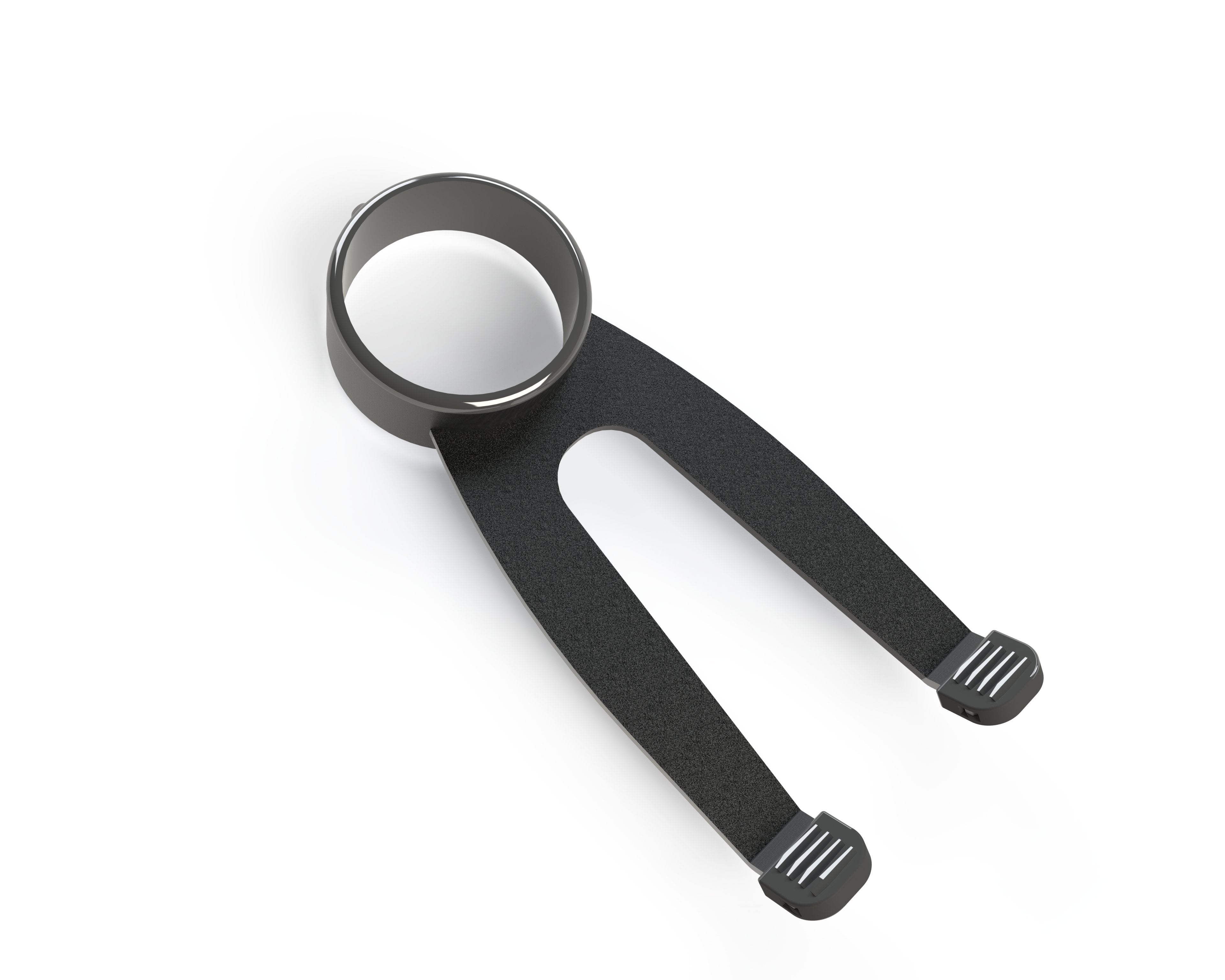 Universal Hand Scanner Mount With Lockring - Black Mount