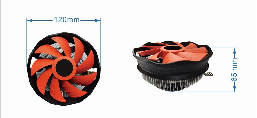 EAN 8716309123907 - Gembird CPU-HURACAN-X30 sistema de refrigeración para ordenador Procesador Refrigerador de aire 12 cm Neg imagen 6
