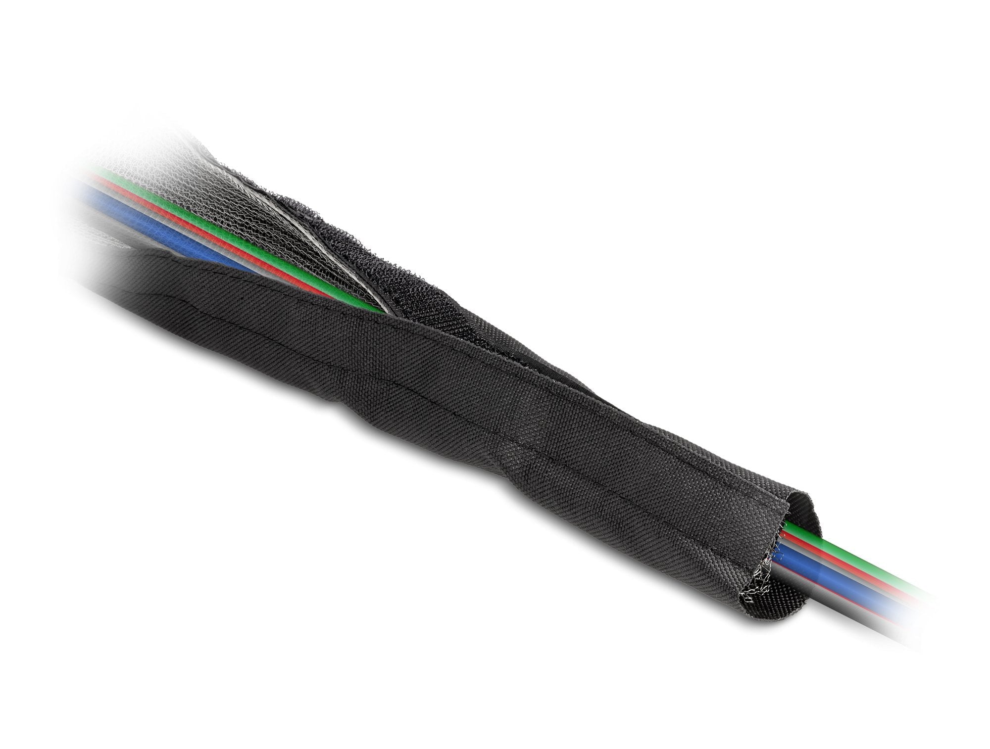 Emv Abschirmgeflechtschlauch Mit Klettverschluss Hitzebeständig 1 M X 30 Mm Schwarz