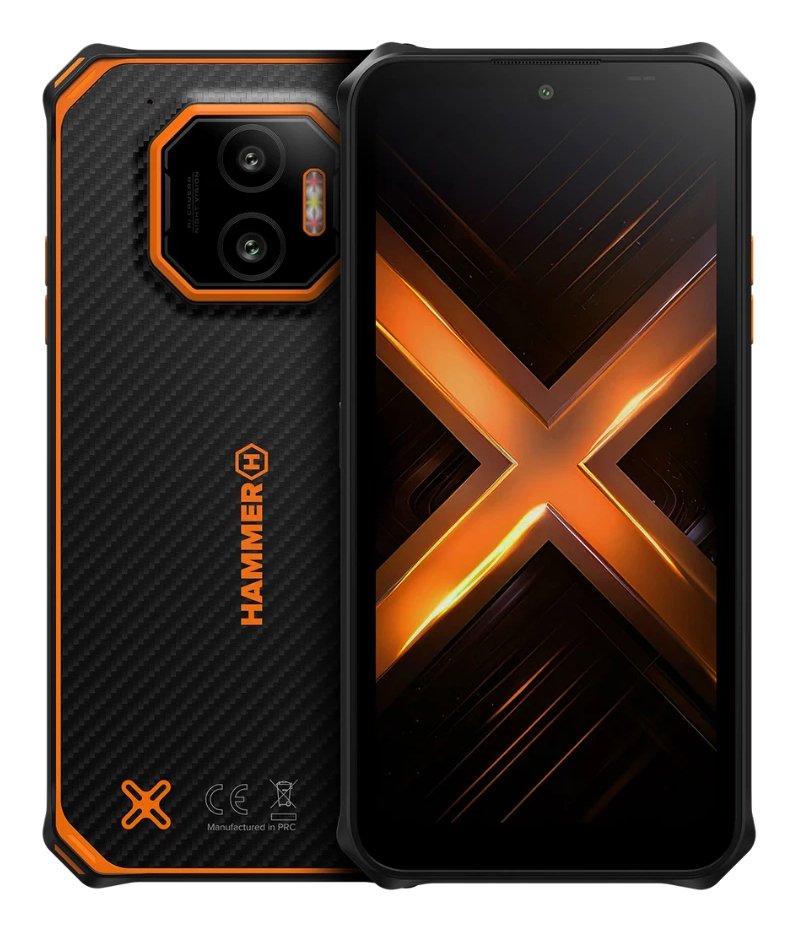 EAN 5902983638322 - HAMMER Energy X2 15,5 cm (6.1") SIM doble Android 15 4G USB Tipo C 6 GB 128 GB 5000 mAh Negro, Naranja imagen 1