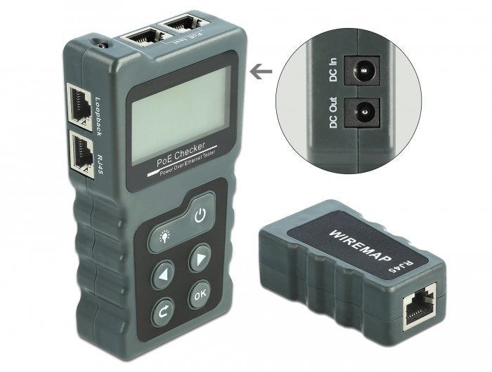 Delock Lcd Tester Para Cables Rj45 / Poe / Dc