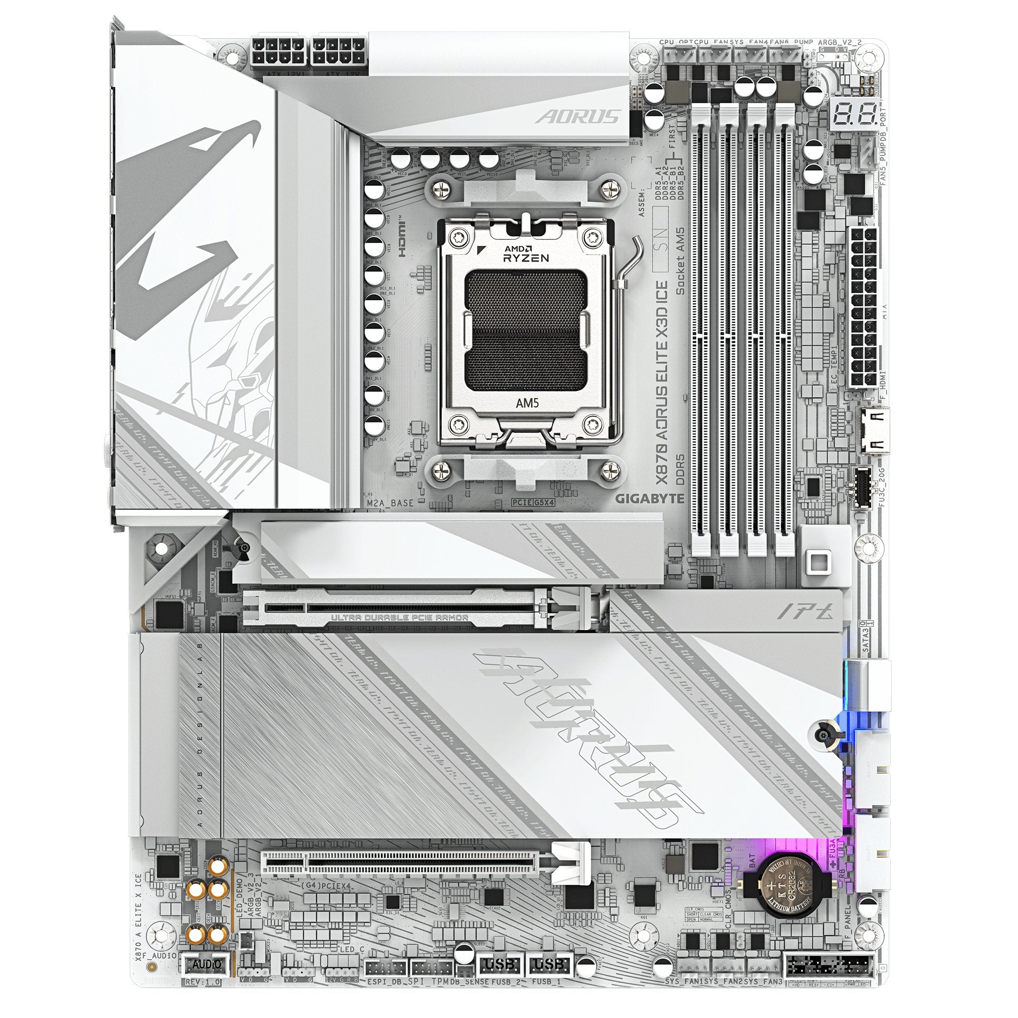 EAN 4719331876678 - GIGABYTE X870 AORUS ELITE X3D ICE AMD X870 Zócalo AM5 ATX imagen 2