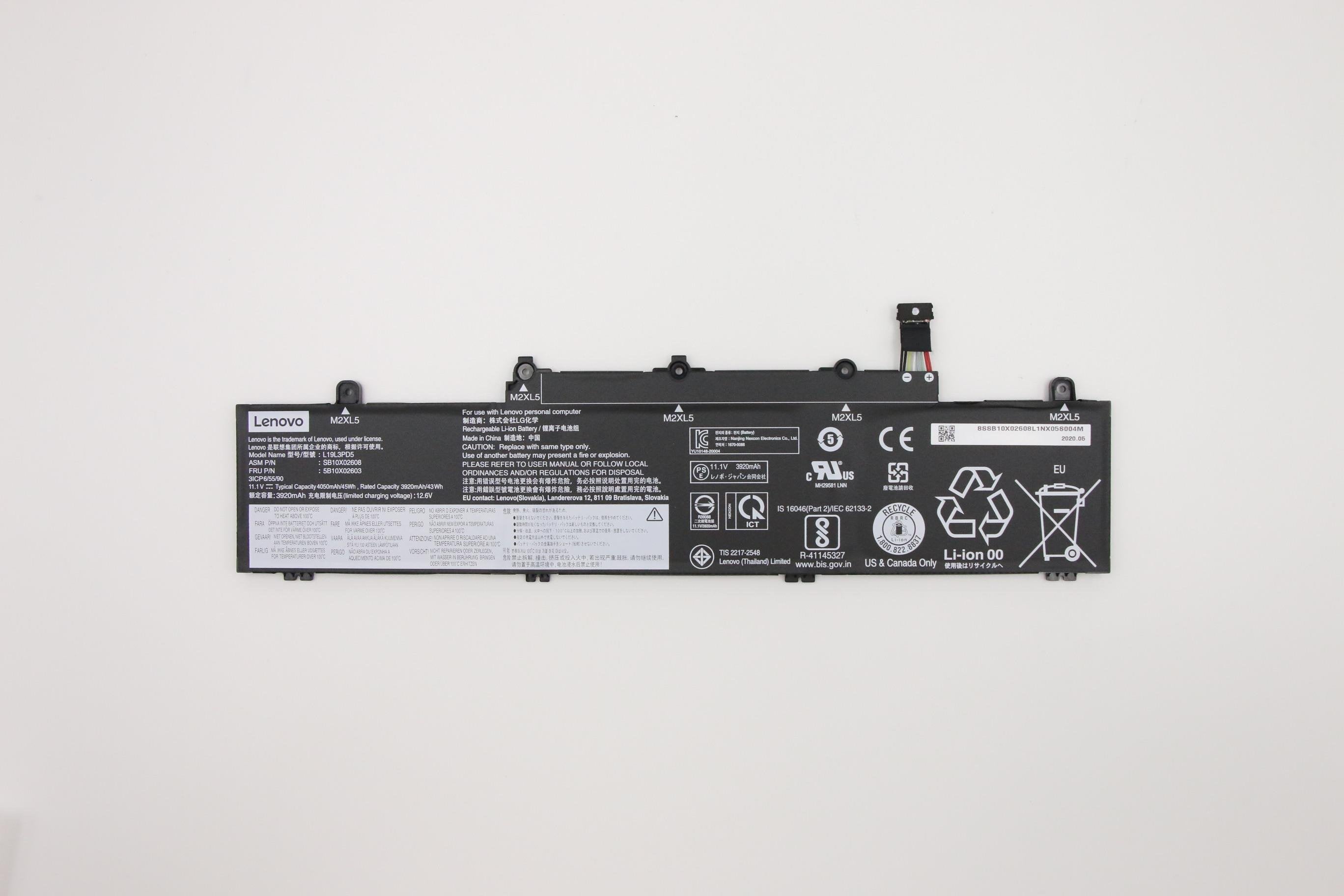 Lenovo Batería 11.1v 4050mah Para Lenovo Thinkpad E15 Gen 2 20t8 5b10x02603