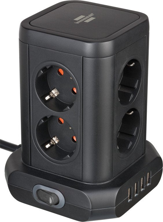 EAN 4007123677740 - Brennenstuhl 1153560000 base múltiple 2 m 8 salidas AC Interior Negro imagen 1