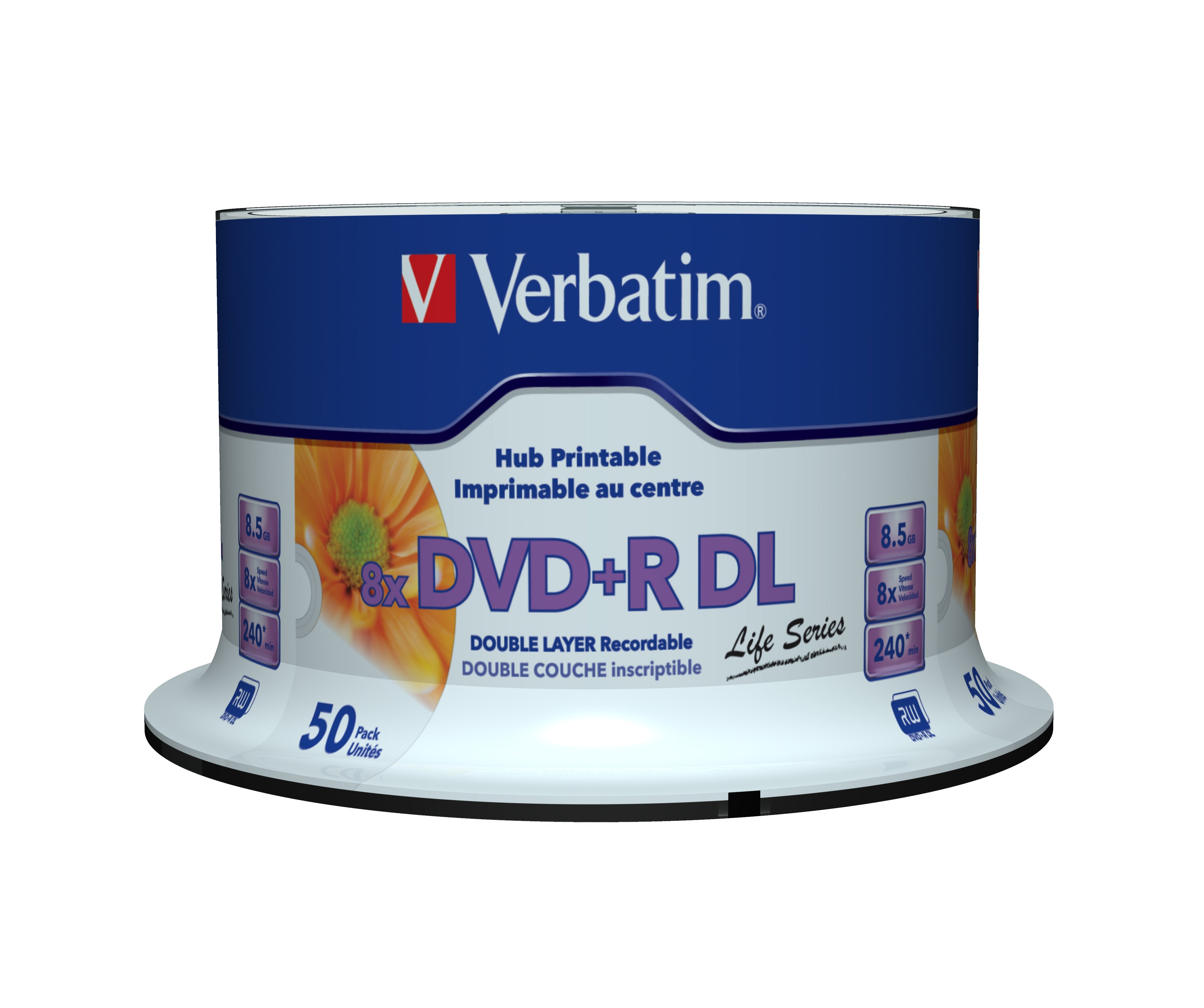 EAN 0023942976936 - Verbatim 97693 DVD en blanco 8,5 GB DVD+R DL 50 pieza(s) imagen 3