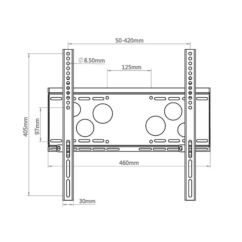 Hagor Wandhalterung 400x600mm 125kg 32-75'' Fest Portrait-Montage