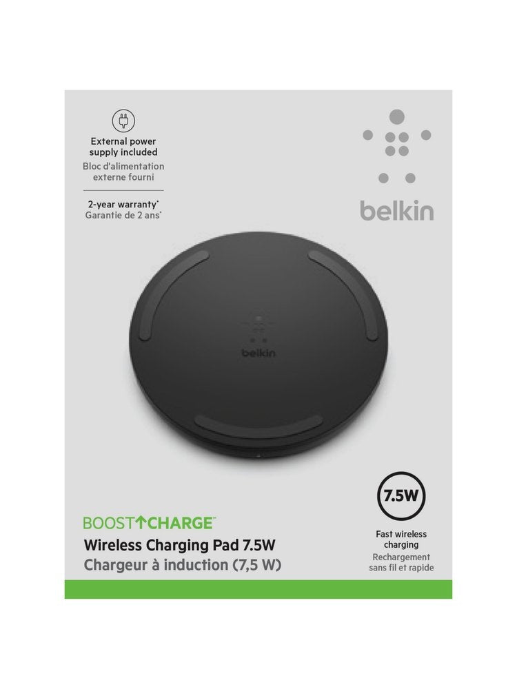 Cargador Qi Inalambrico Belkin 10w +Adaptador Ca Negro