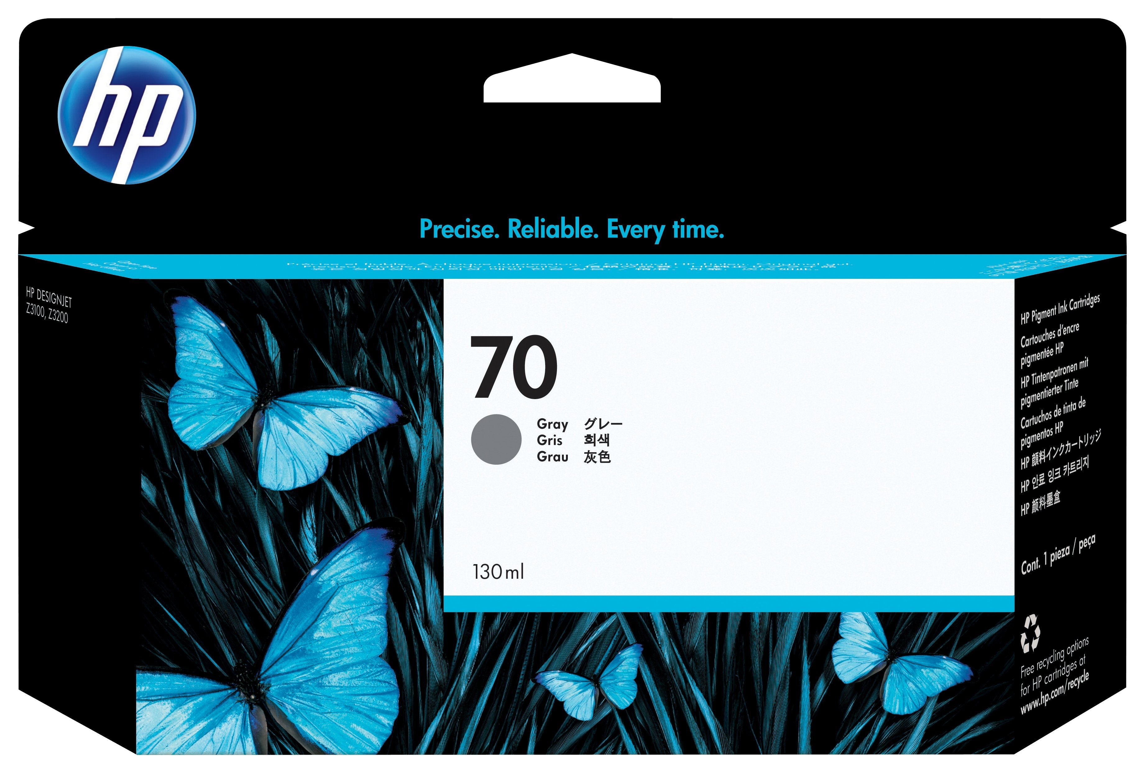 EAN 0882780528673 - HP 70 130-ml Gray DesignJet Ink Cartridge cabeza de impresora Inyección de tinta térmica imagen 1