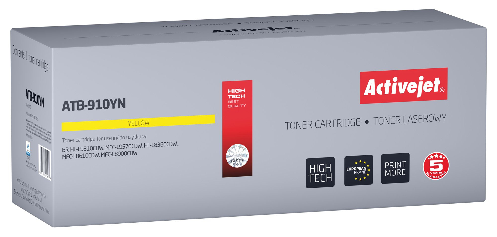 EAN 5901443122579 - Activejet ATB-910YN cartucho de tóner 1 pieza(s) Compatible imagen 1